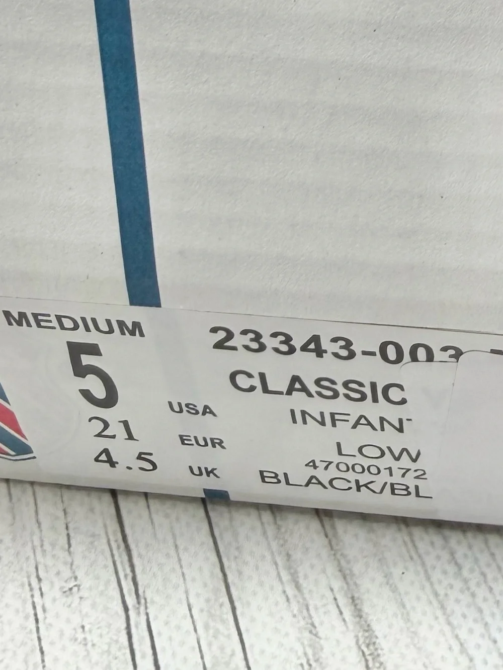 BRAND NEW SIZE 5 Black K-Swiss Classic VN Infant Sneakers